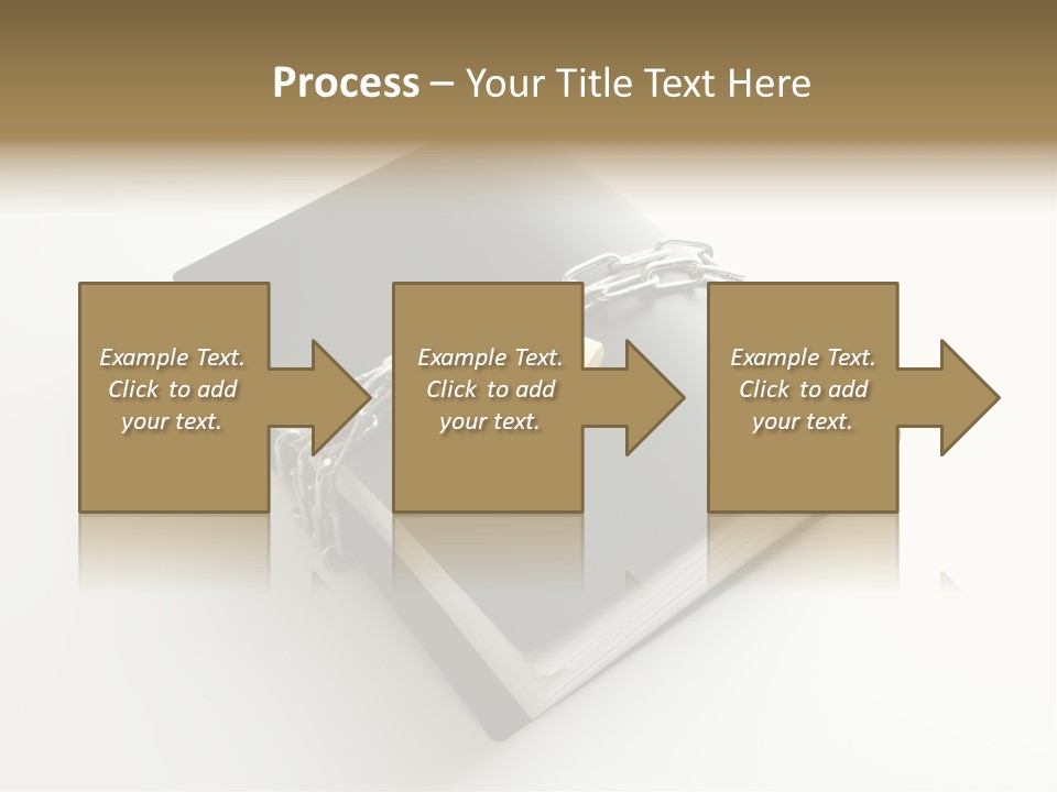 A Book With A Chain And A Padlock On It PowerPoint Template