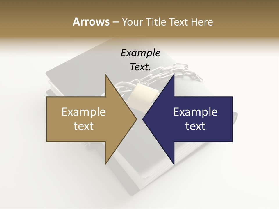 A Book With A Chain And A Padlock On It PowerPoint Template