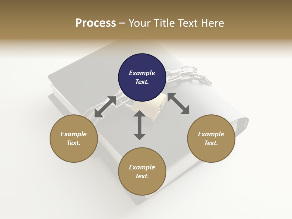 A Book With A Chain And A Padlock On It PowerPoint Template