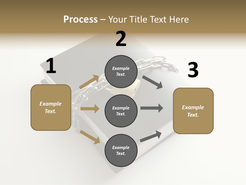 A Book With A Chain And A Padlock On It PowerPoint Template