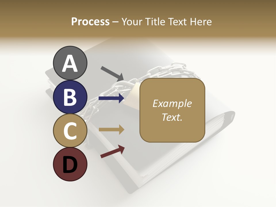 A Book With A Chain And A Padlock On It PowerPoint Template