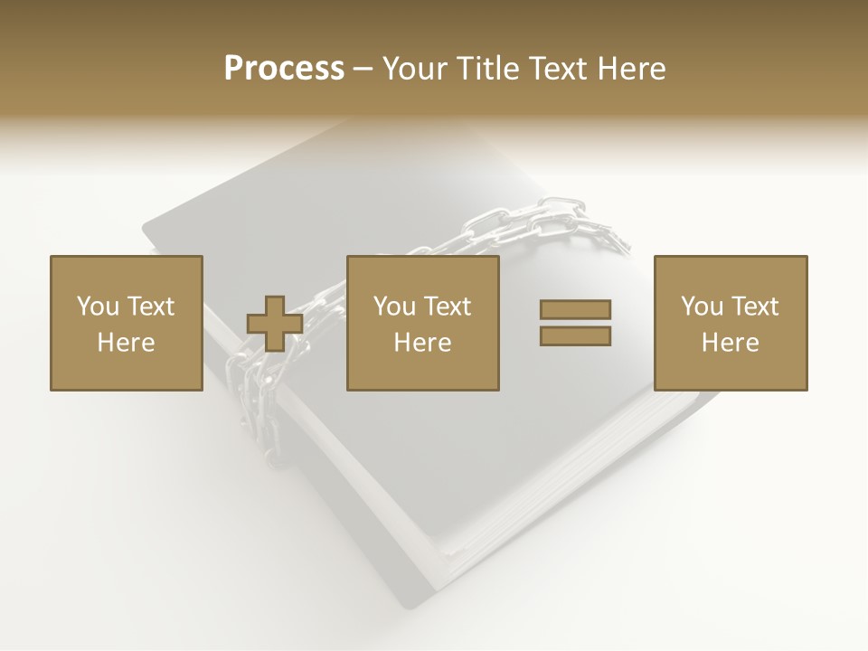 A Book With A Chain And A Padlock On It PowerPoint Template