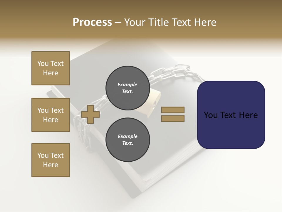 A Book With A Chain And A Padlock On It PowerPoint Template