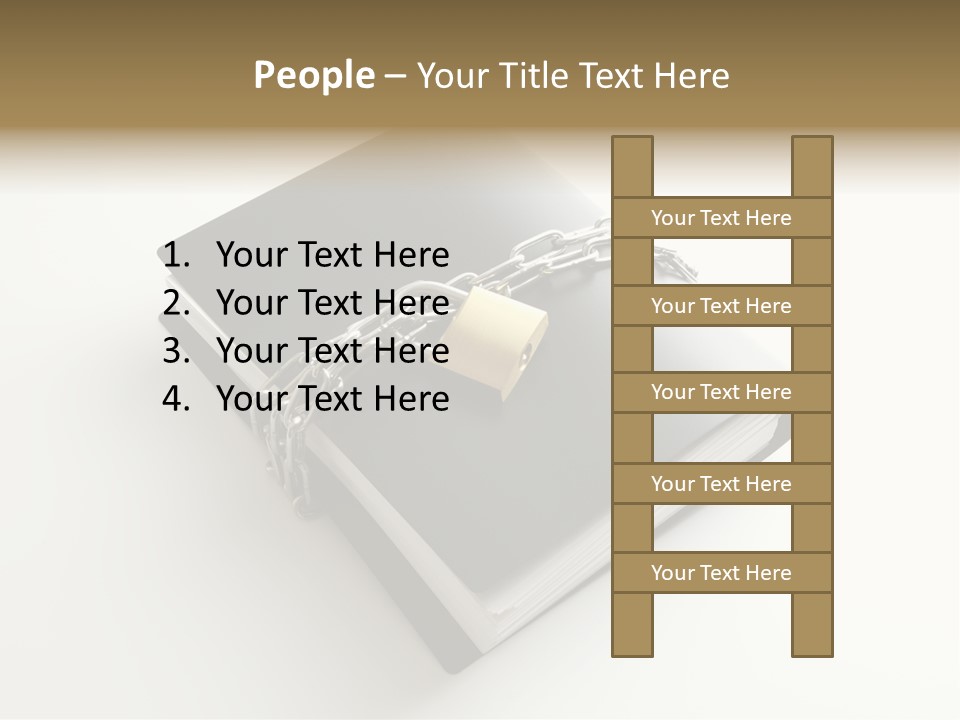 A Book With A Chain And A Padlock On It PowerPoint Template