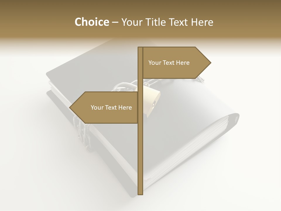 A Book With A Chain And A Padlock On It PowerPoint Template