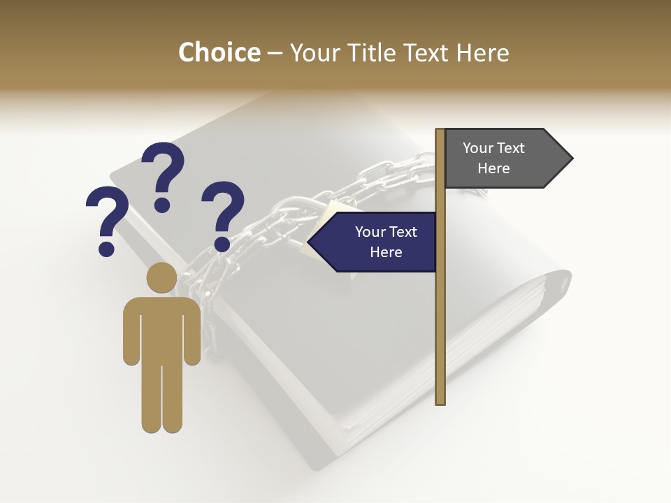 A Book With A Chain And A Padlock On It PowerPoint Template