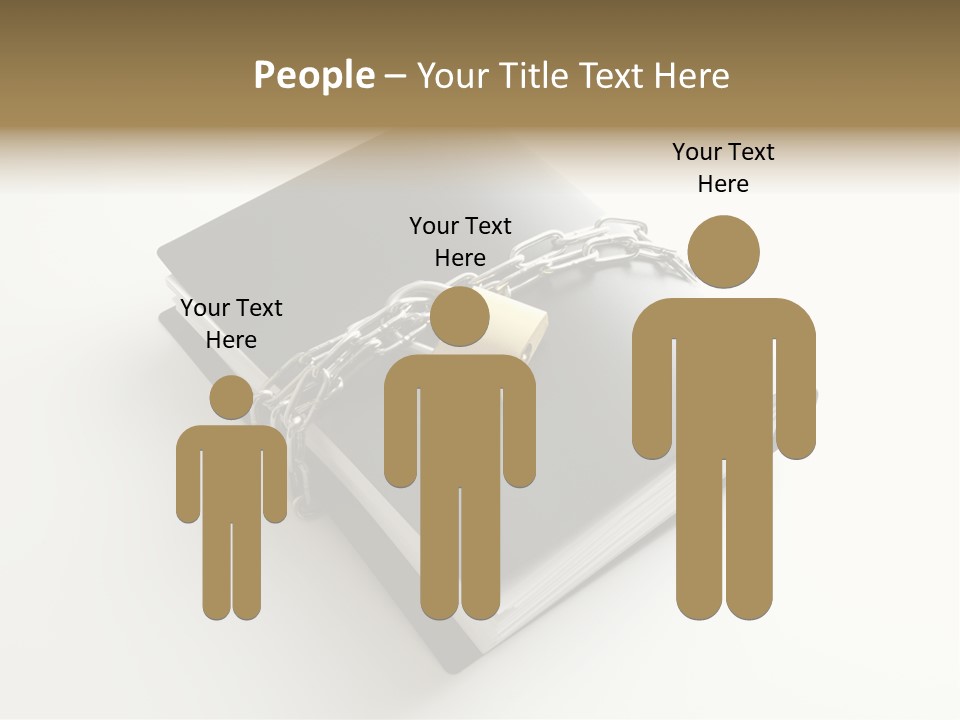 A Book With A Chain And A Padlock On It PowerPoint Template