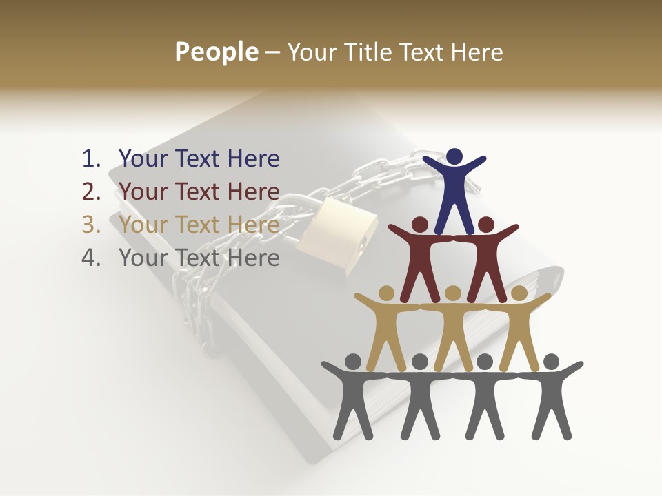 A Book With A Chain And A Padlock On It PowerPoint Template
