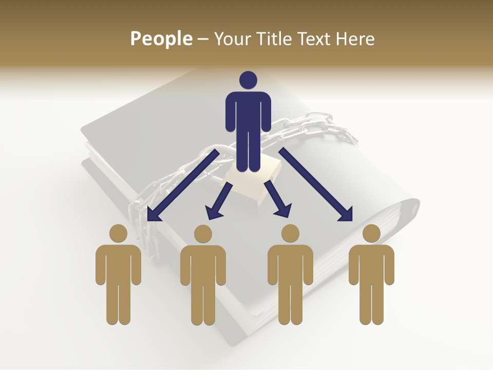 A Book With A Chain And A Padlock On It PowerPoint Template