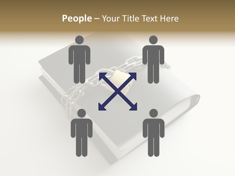 A Book With A Chain And A Padlock On It PowerPoint Template