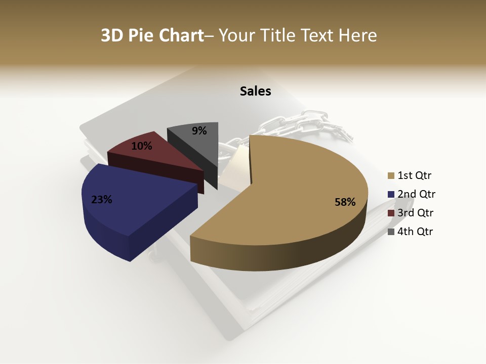 A Book With A Chain And A Padlock On It PowerPoint Template