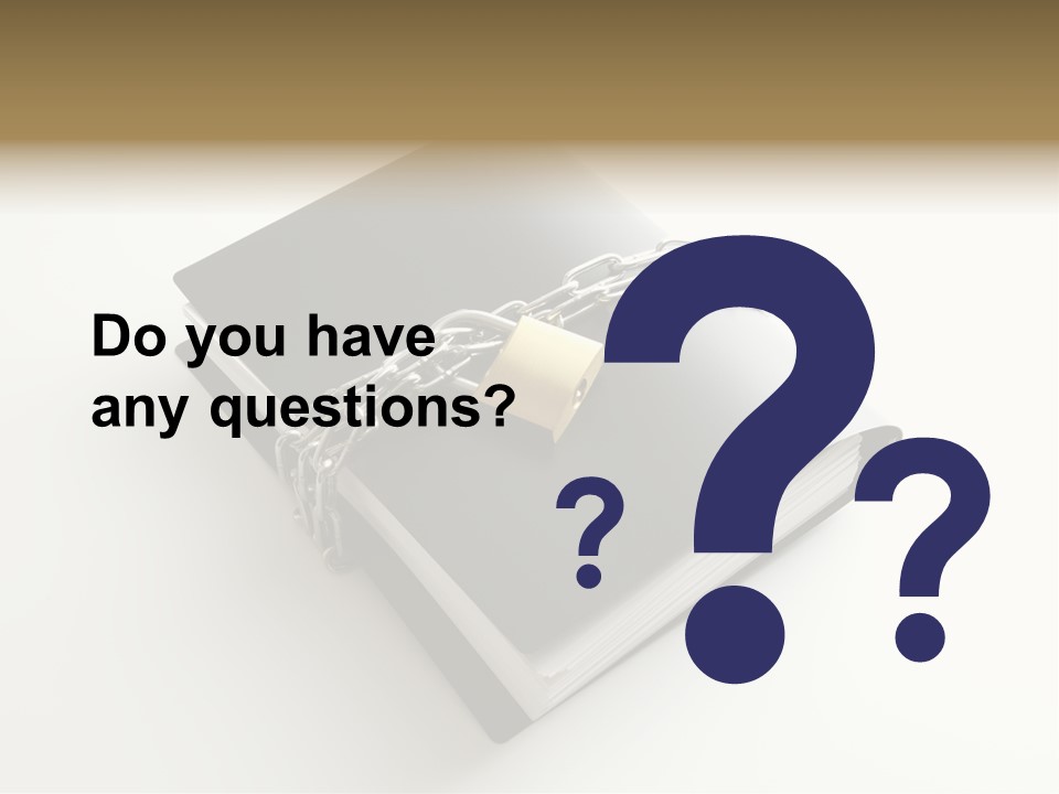 A Book With A Chain And A Padlock On It PowerPoint Template