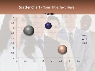 A Group Of Business People Standing In A Row PowerPoint Template