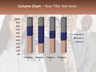 A Group Of Business People Standing In A Row PowerPoint Template