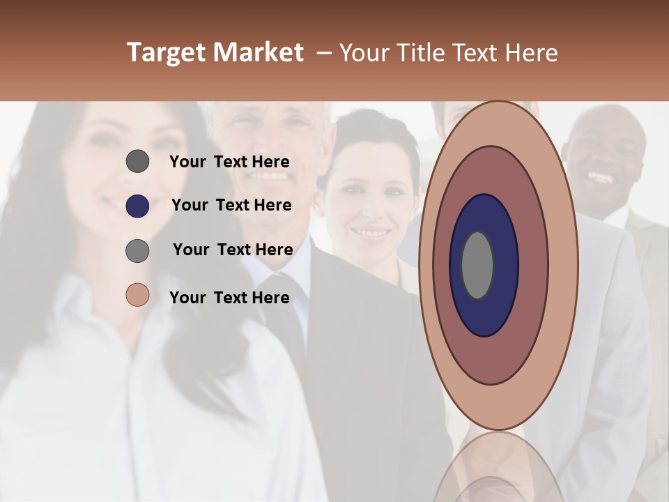 A Group Of Business People Standing In A Row PowerPoint Template