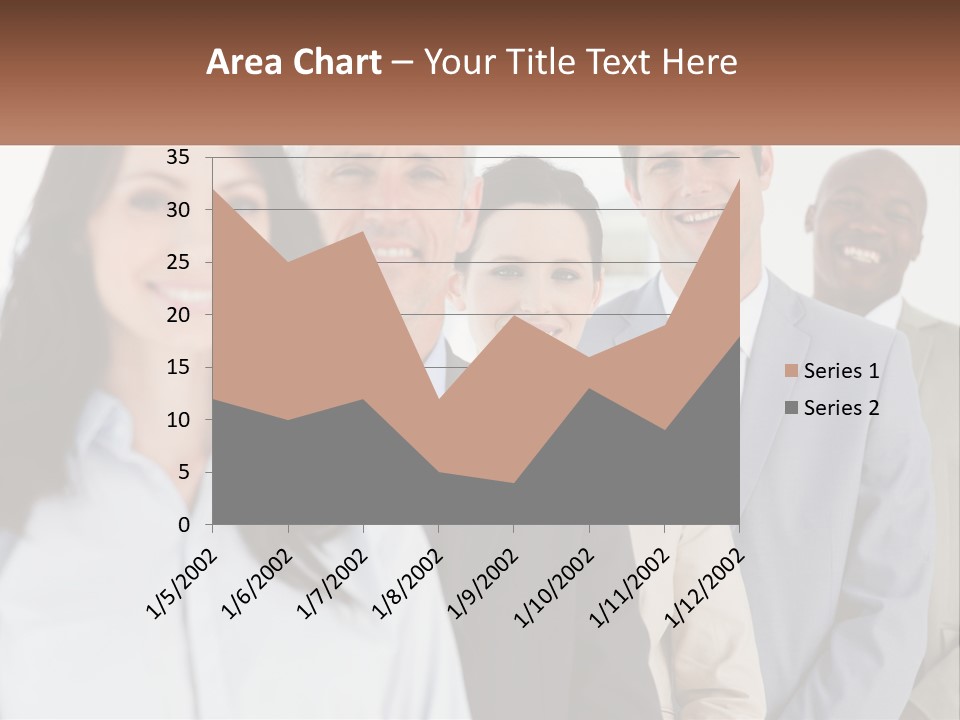 A Group Of Business People Standing In A Row PowerPoint Template