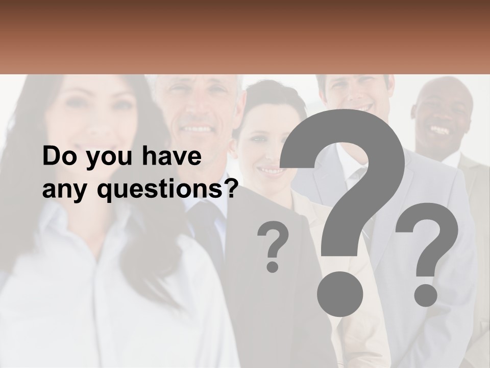 A Group Of Business People Standing In A Row PowerPoint Template