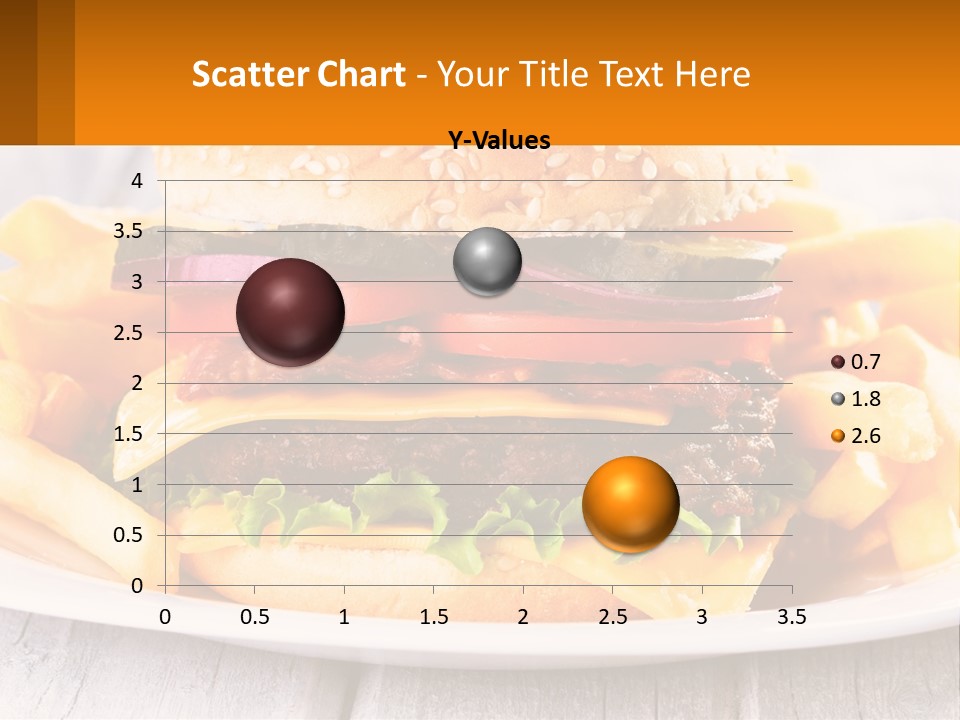 A Hamburger And French Fries On A Plate PowerPoint Template