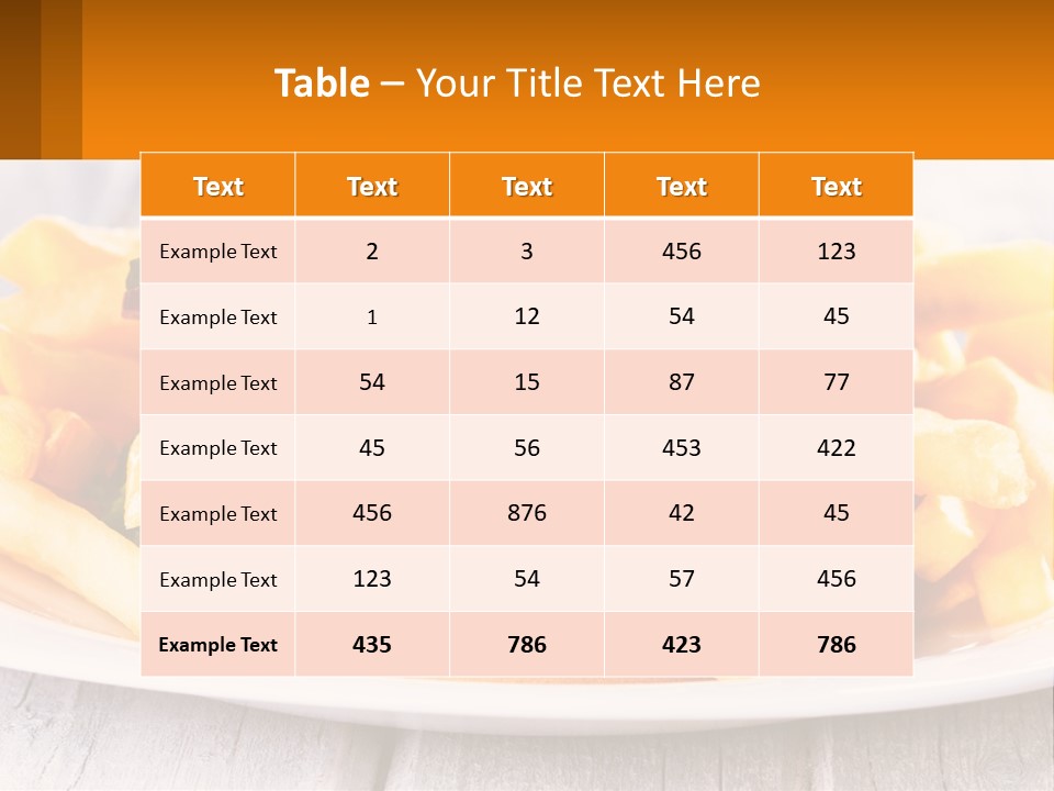 A Hamburger And French Fries On A Plate PowerPoint Template