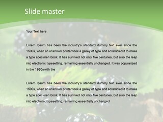 A Bunch Of Blackberries On A Green Leaf Powerpoint Template PowerPoint Template