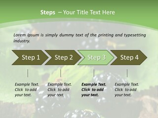 A Bunch Of Blackberries On A Green Leaf Powerpoint Template PowerPoint Template