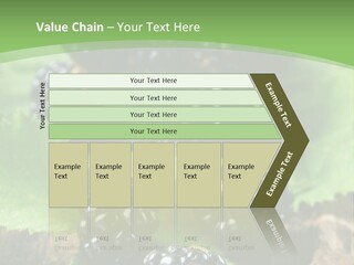 A Bunch Of Blackberries On A Green Leaf Powerpoint Template PowerPoint Template