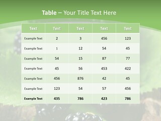 A Bunch Of Blackberries On A Green Leaf Powerpoint Template PowerPoint Template