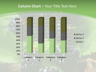 A Bunch Of Blackberries On A Green Leaf Powerpoint Template PowerPoint Template