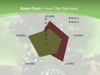 A Bunch Of Blackberries On A Green Leaf Powerpoint Template PowerPoint Template