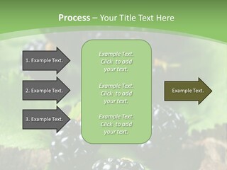 A Bunch Of Blackberries On A Green Leaf Powerpoint Template PowerPoint Template