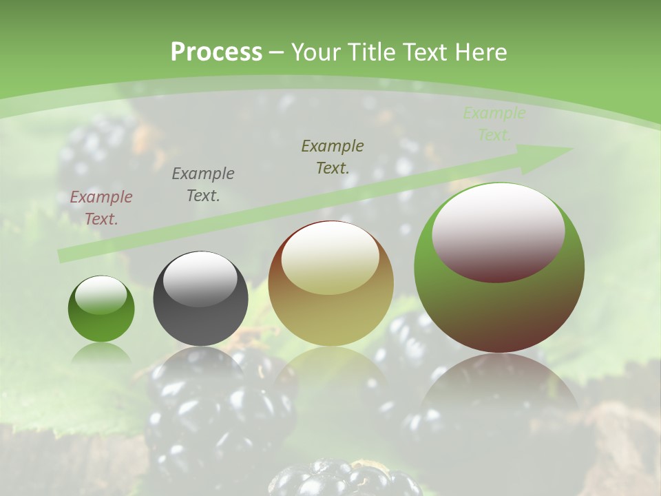 A Bunch Of Blackberries On A Green Leaf Powerpoint Template PowerPoint Template