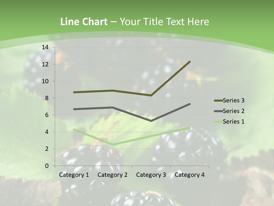 A Bunch Of Blackberries On A Green Leaf Powerpoint Template PowerPoint Template
