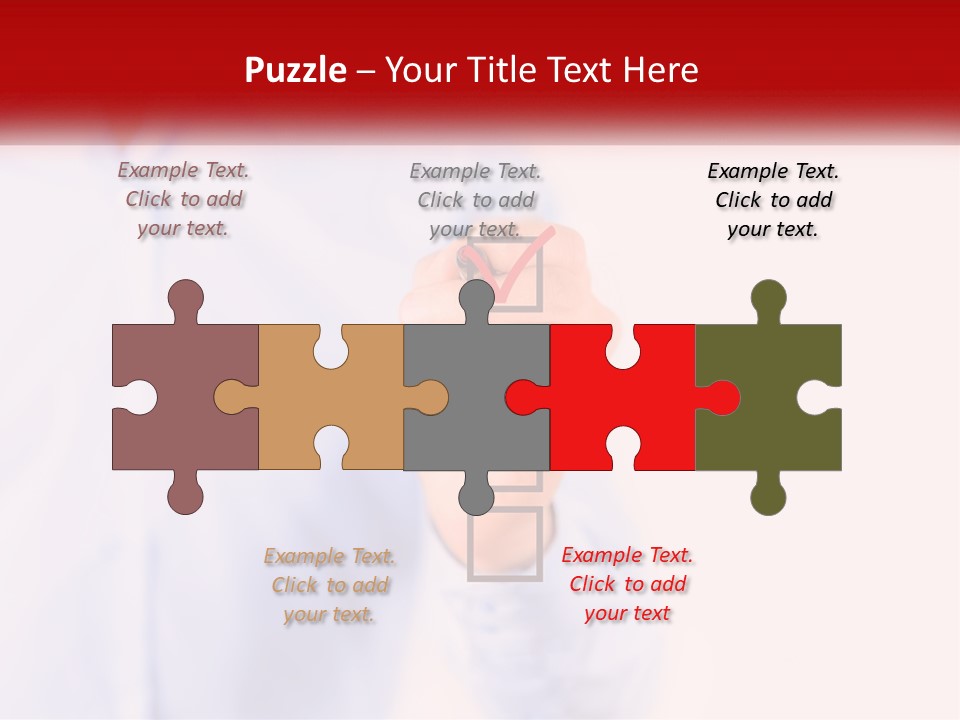 A Man Is Holding A Piece Of Paper With A Check Mark On It PowerPoint Template