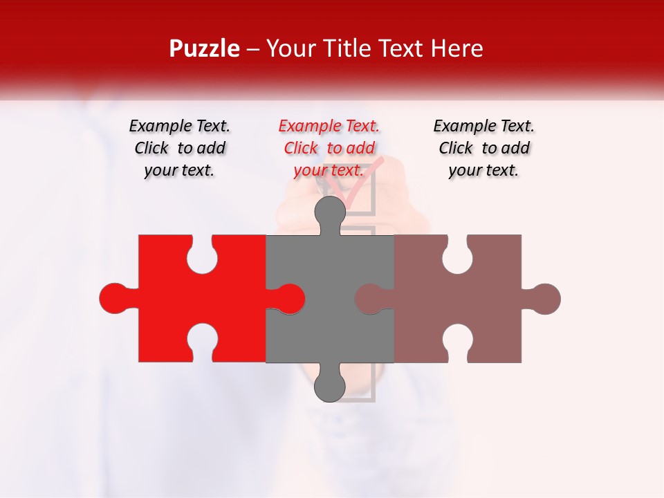 A Man Is Holding A Piece Of Paper With A Check Mark On It PowerPoint Template