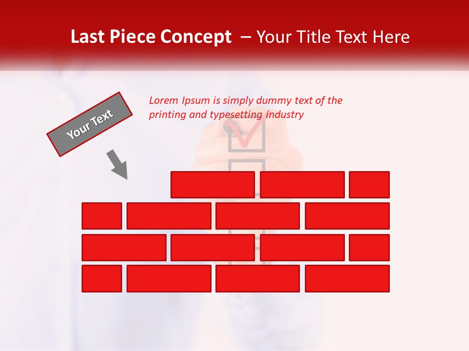 A Man Is Holding A Piece Of Paper With A Check Mark On It PowerPoint Template