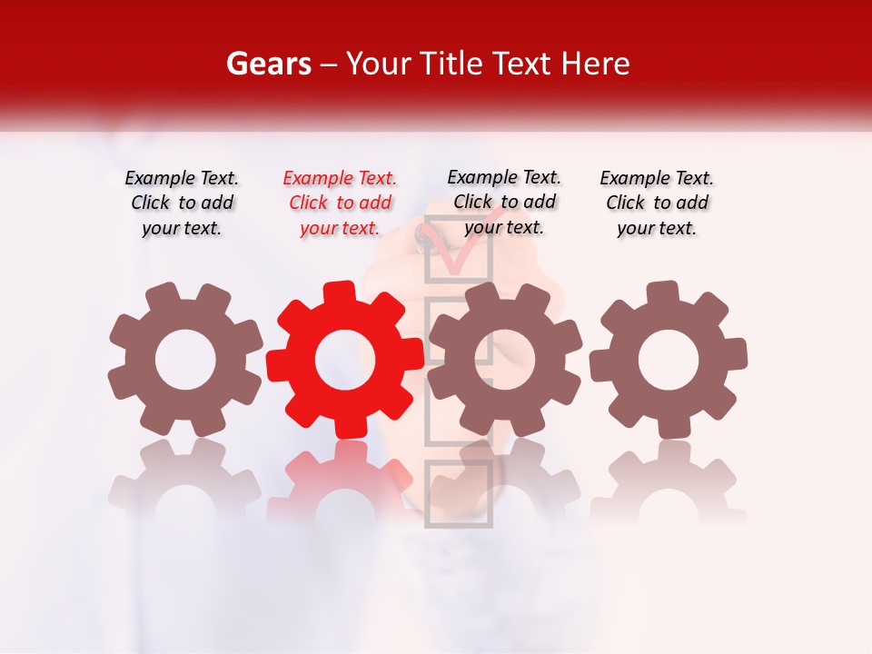 A Man Is Holding A Piece Of Paper With A Check Mark On It PowerPoint Template