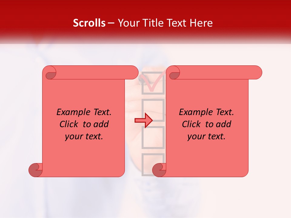 A Man Is Holding A Piece Of Paper With A Check Mark On It PowerPoint Template
