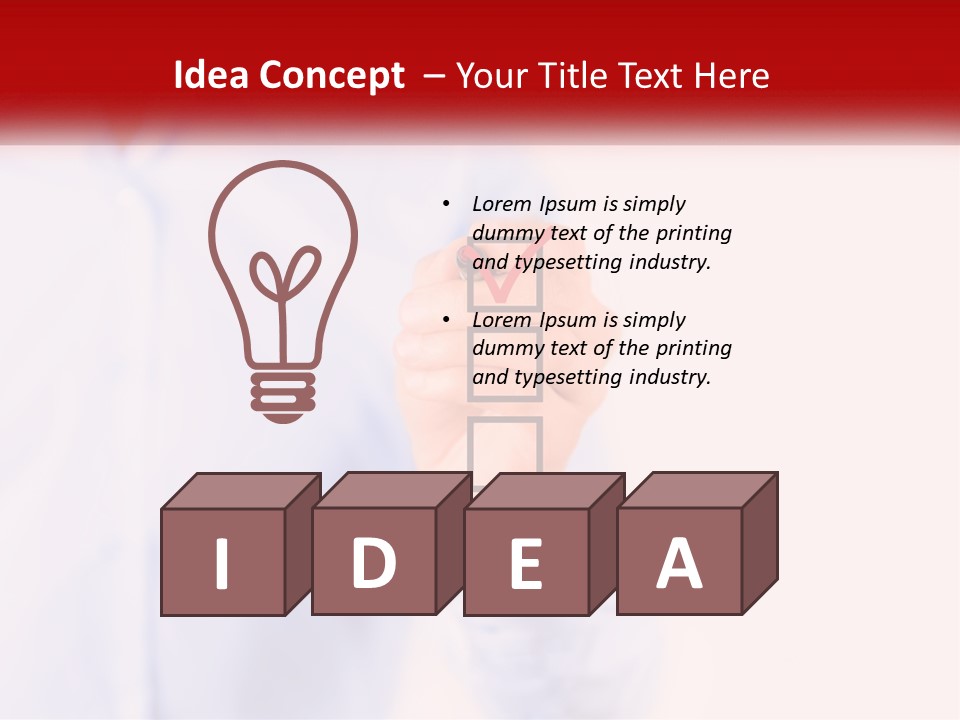 A Man Is Holding A Piece Of Paper With A Check Mark On It PowerPoint Template