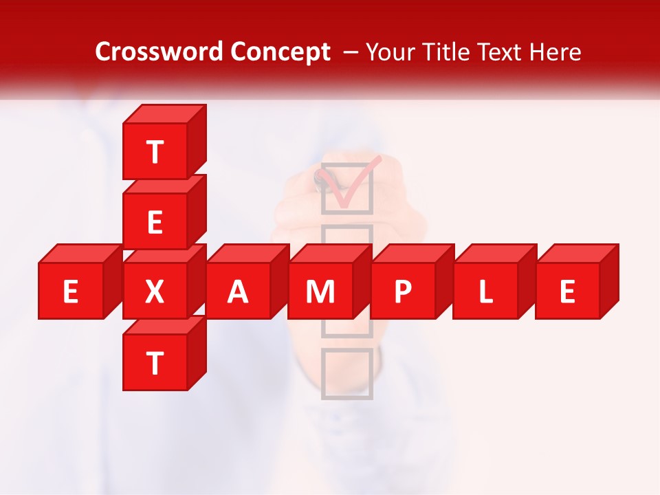 A Man Is Holding A Piece Of Paper With A Check Mark On It PowerPoint Template