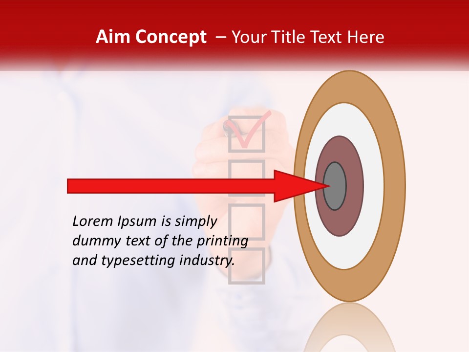 A Man Is Holding A Piece Of Paper With A Check Mark On It PowerPoint Template