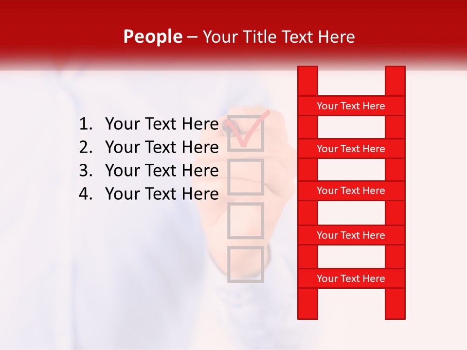 A Man Is Holding A Piece Of Paper With A Check Mark On It PowerPoint Template