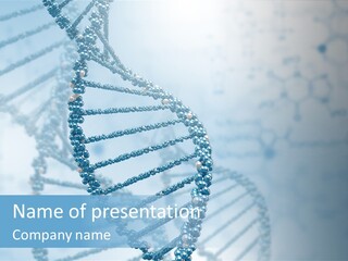 A Science Powerpoint Presentation With A Blue Background PowerPoint Template