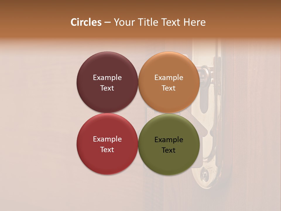 A Door Handle With A House Shaped Key On It PowerPoint Template