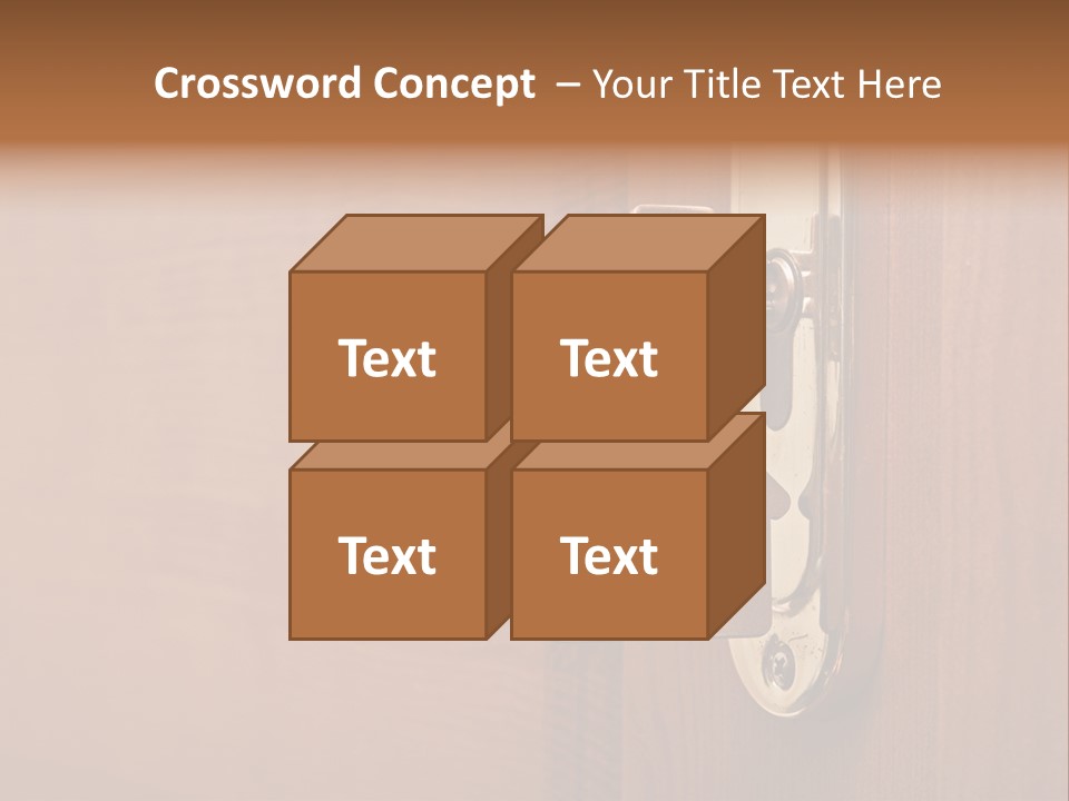 A Door Handle With A House Shaped Key On It PowerPoint Template
