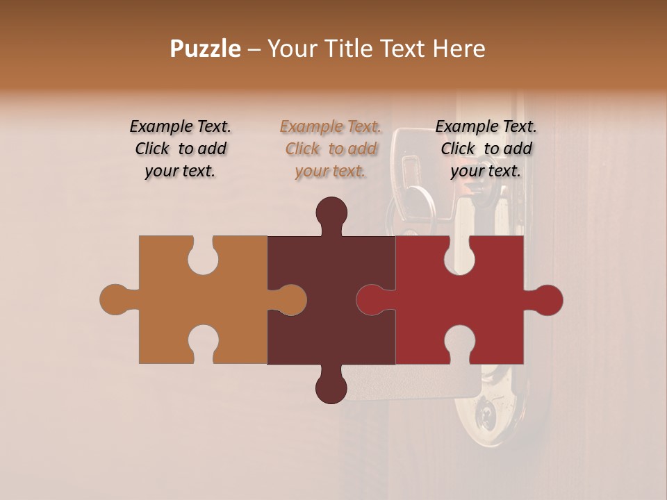 A Door Handle With A House Shaped Key On It PowerPoint Template