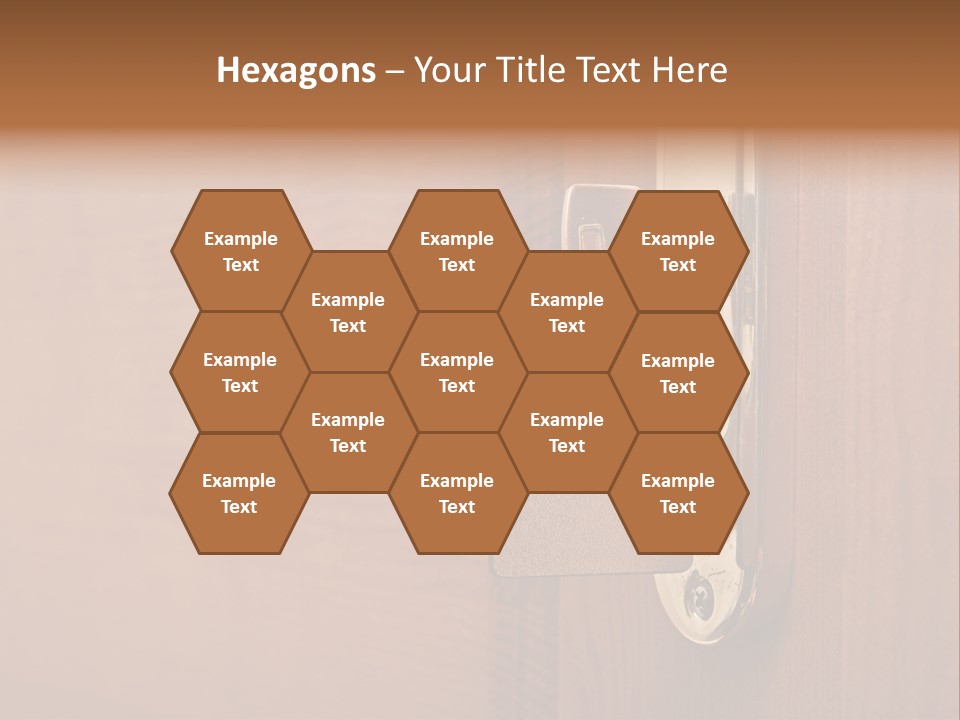 A Door Handle With A House Shaped Key On It PowerPoint Template