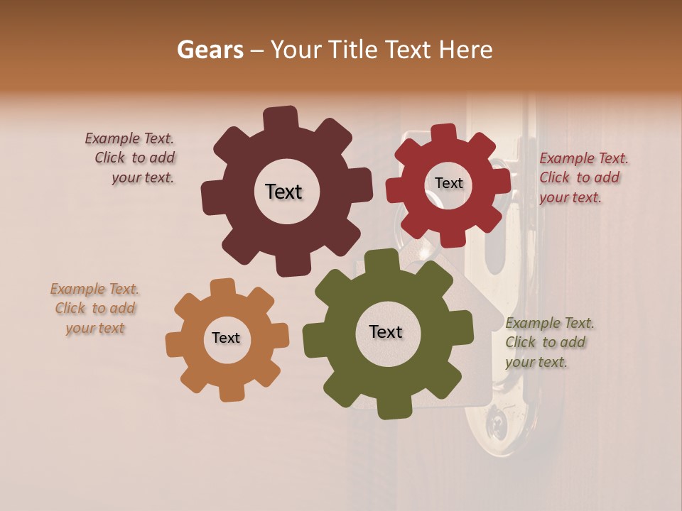 A Door Handle With A House Shaped Key On It PowerPoint Template
