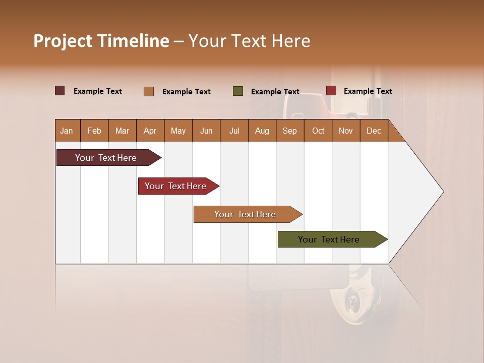 A Door Handle With A House Shaped Key On It PowerPoint Template