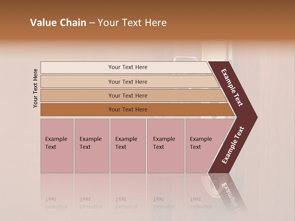 A Door Handle With A House Shaped Key On It PowerPoint Template