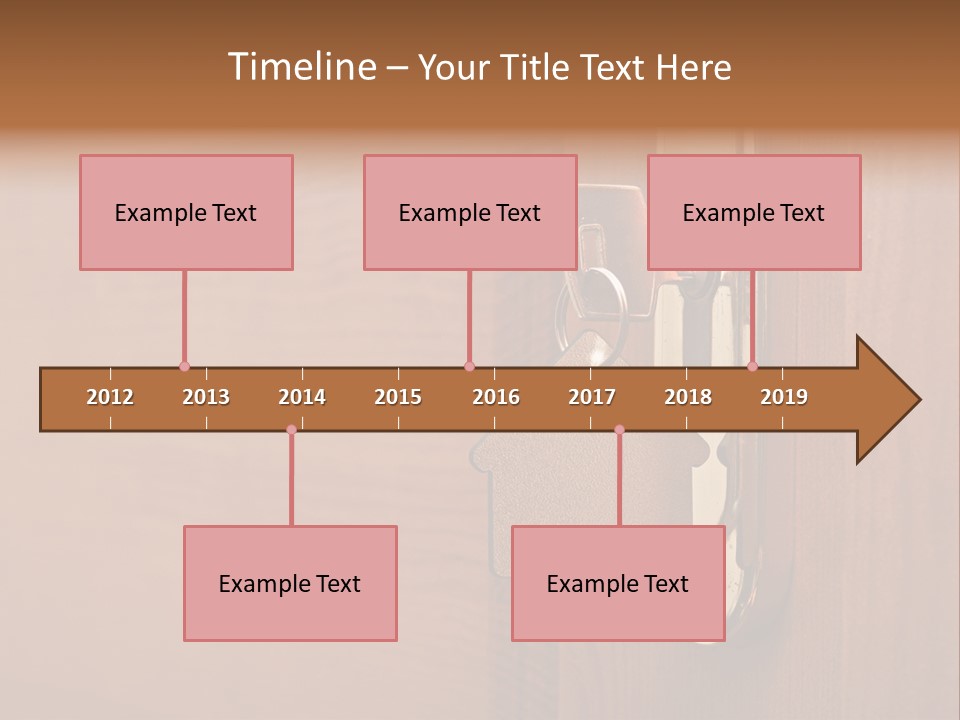 A Door Handle With A House Shaped Key On It PowerPoint Template
